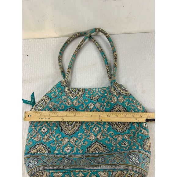 Vera Bradley turquoise total tortoise shell zipper 15"x12" - Picture 5 of 9